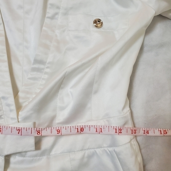 Jluxlabel Satin Feel Deep Plunge Sinclair Jumpsuit White Size Small - Picture 12 of 16